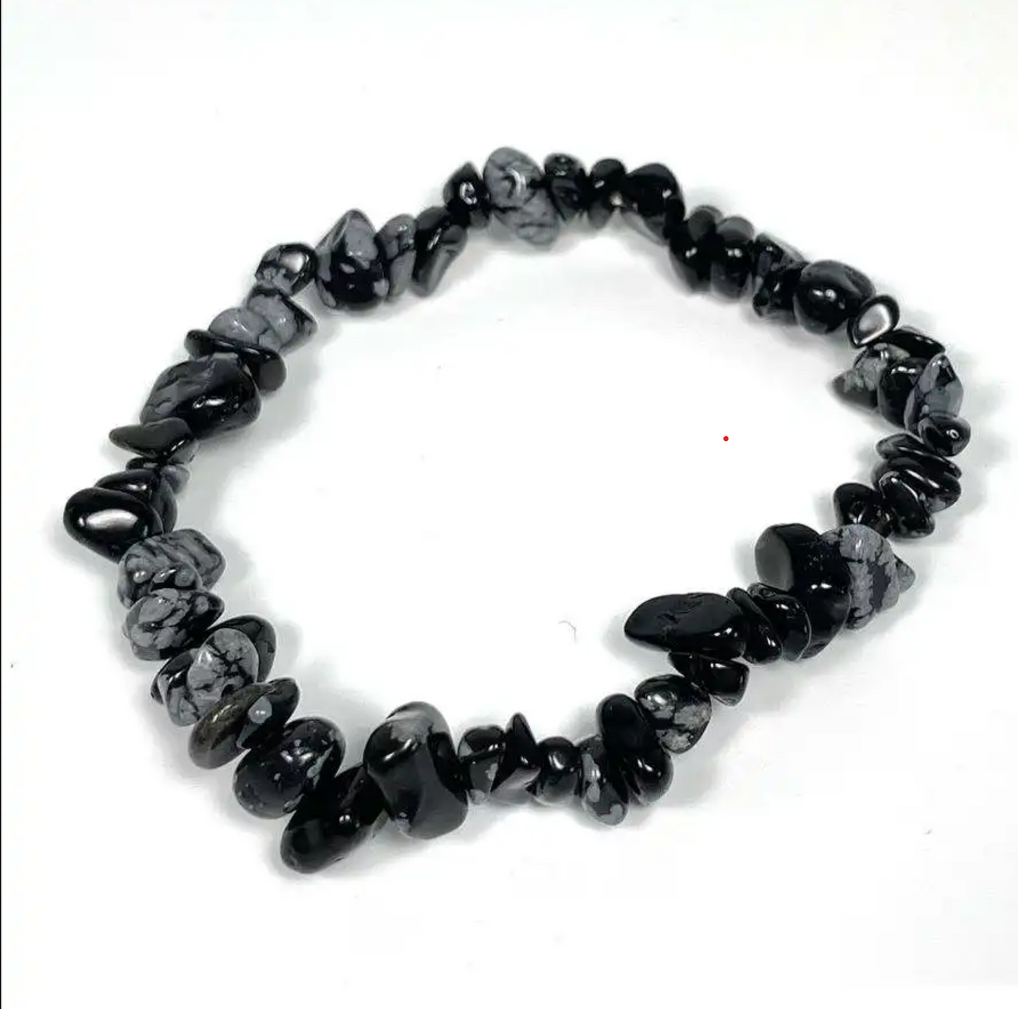 Bracciale in ossidiana a fiocco di neve