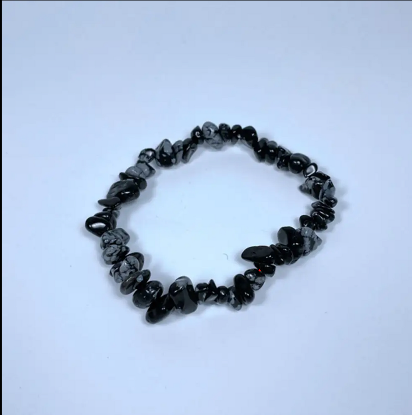 Bracciale in ossidiana a fiocco di neve