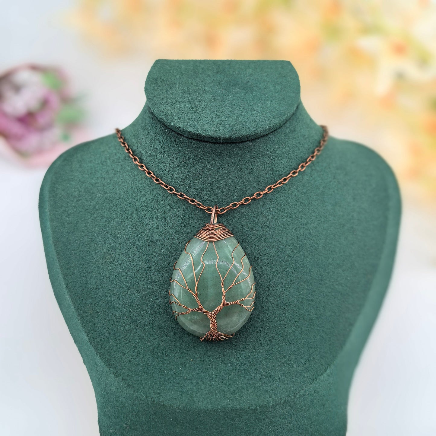 Collana in avventurina verde
