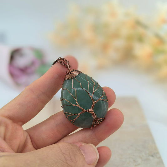 Collana in avventurina verde