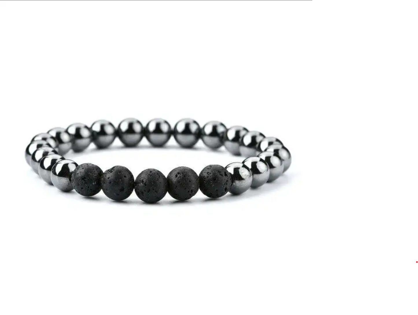 Bracciale di ematite e pietra lavica