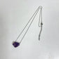 Ciondolo in ametista con catena argentata
