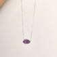 Ciondolo in ametista con catena argentata