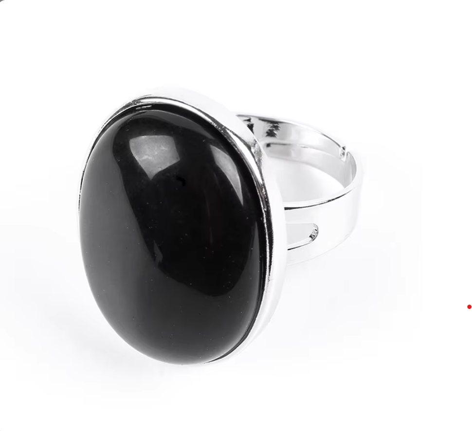 Anello di ossidiana nera