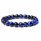 Bracciale blu con occhio di tigre