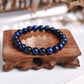 Bracciale blu con occhio di tigre