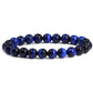 Bracciale blu con occhio di tigre