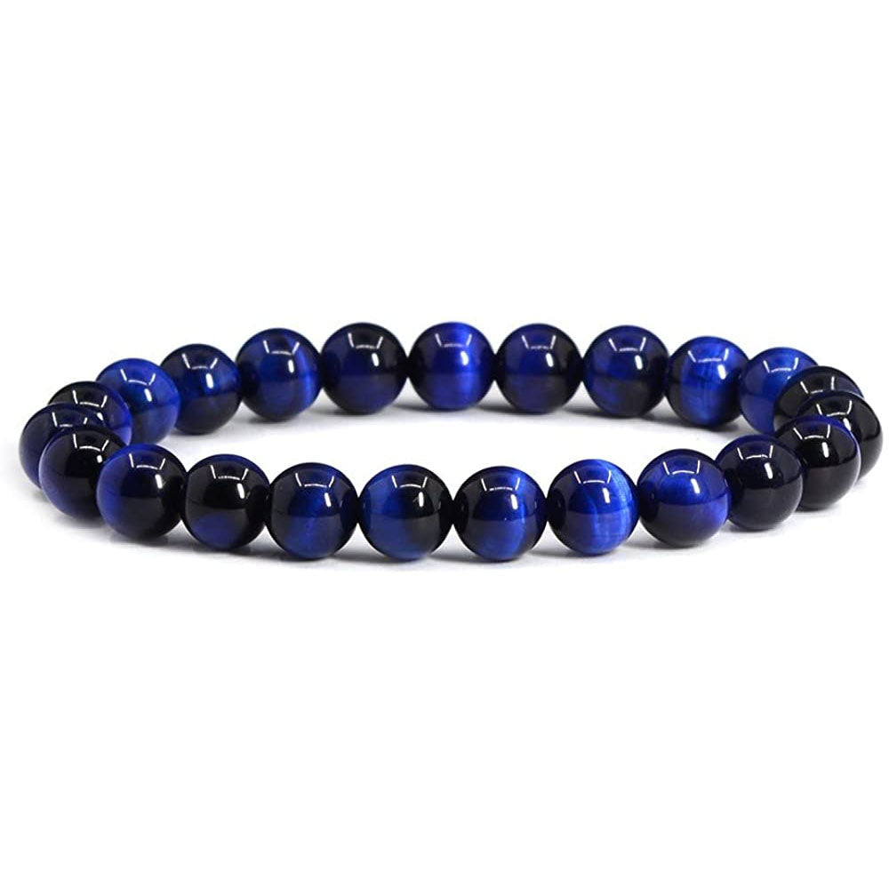 Bracciale blu con occhio di tigre