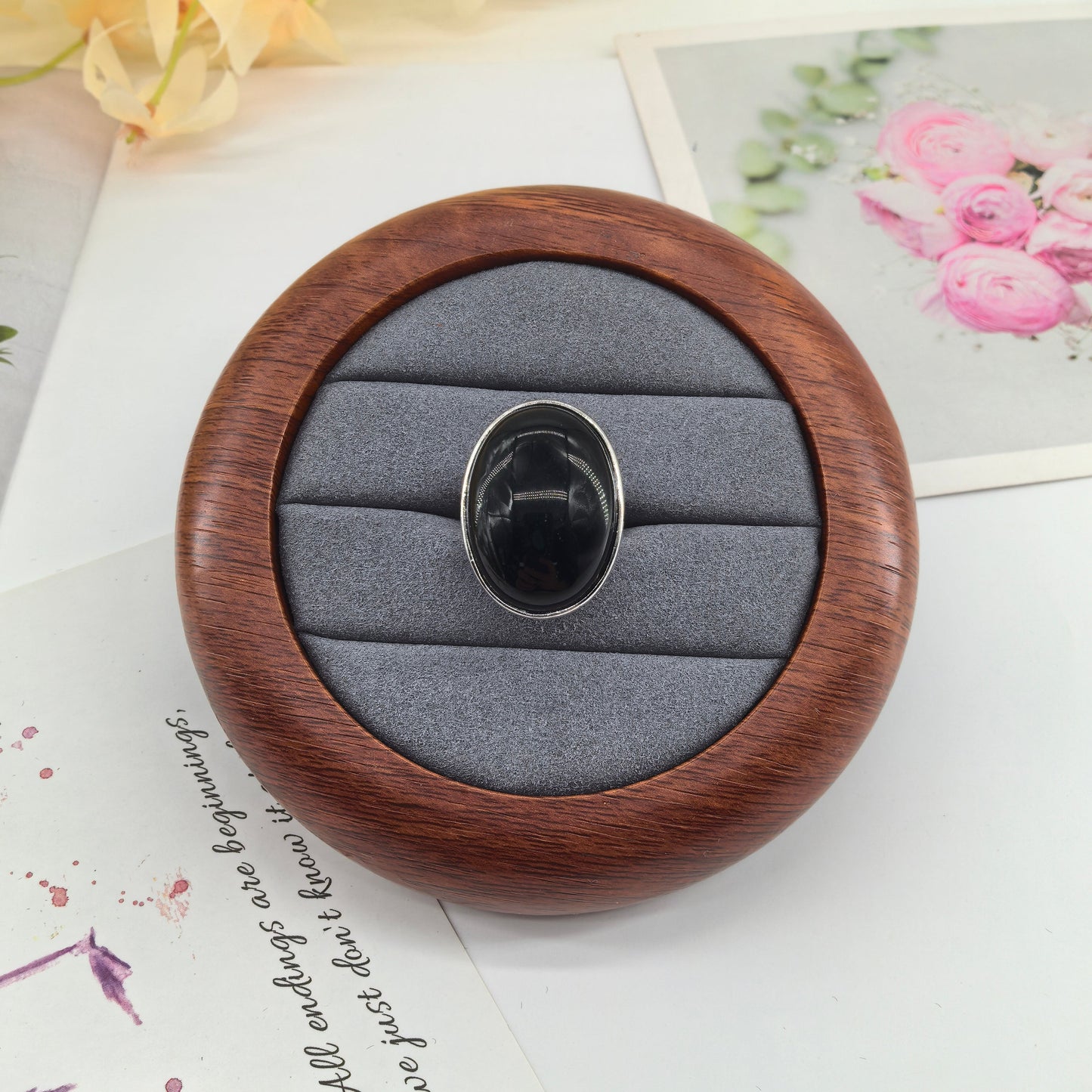 Anello di ossidiana nera