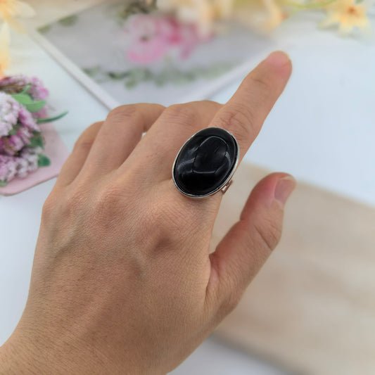 Anello di ossidiana nera