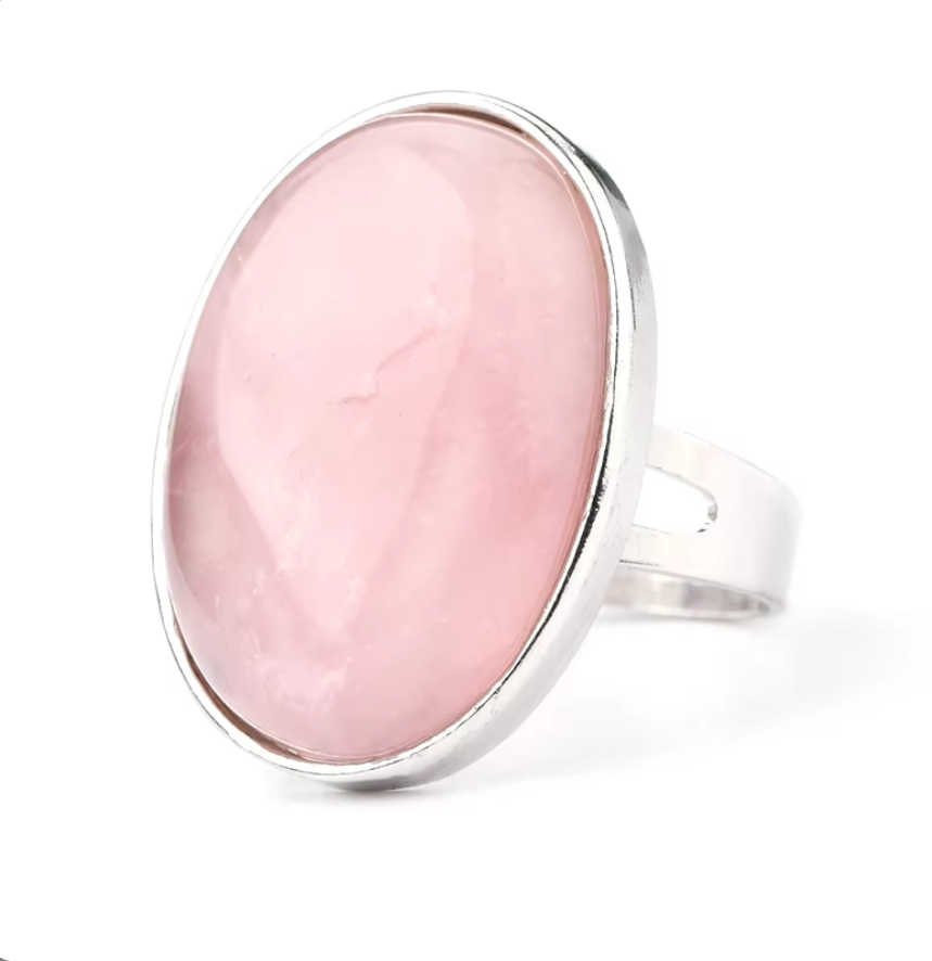 Anello di quarzo rosa
