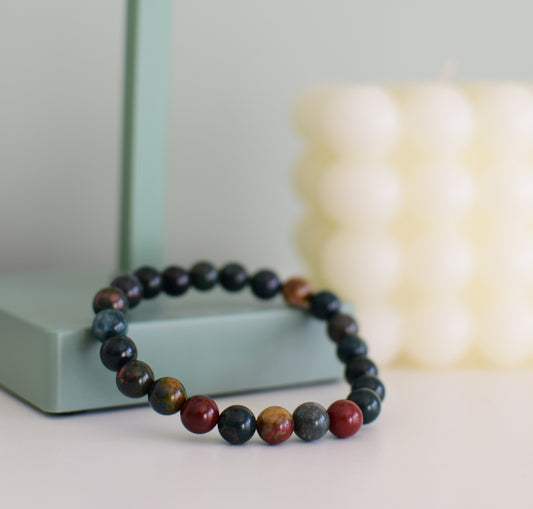 Bracciale in pietra sanguigna