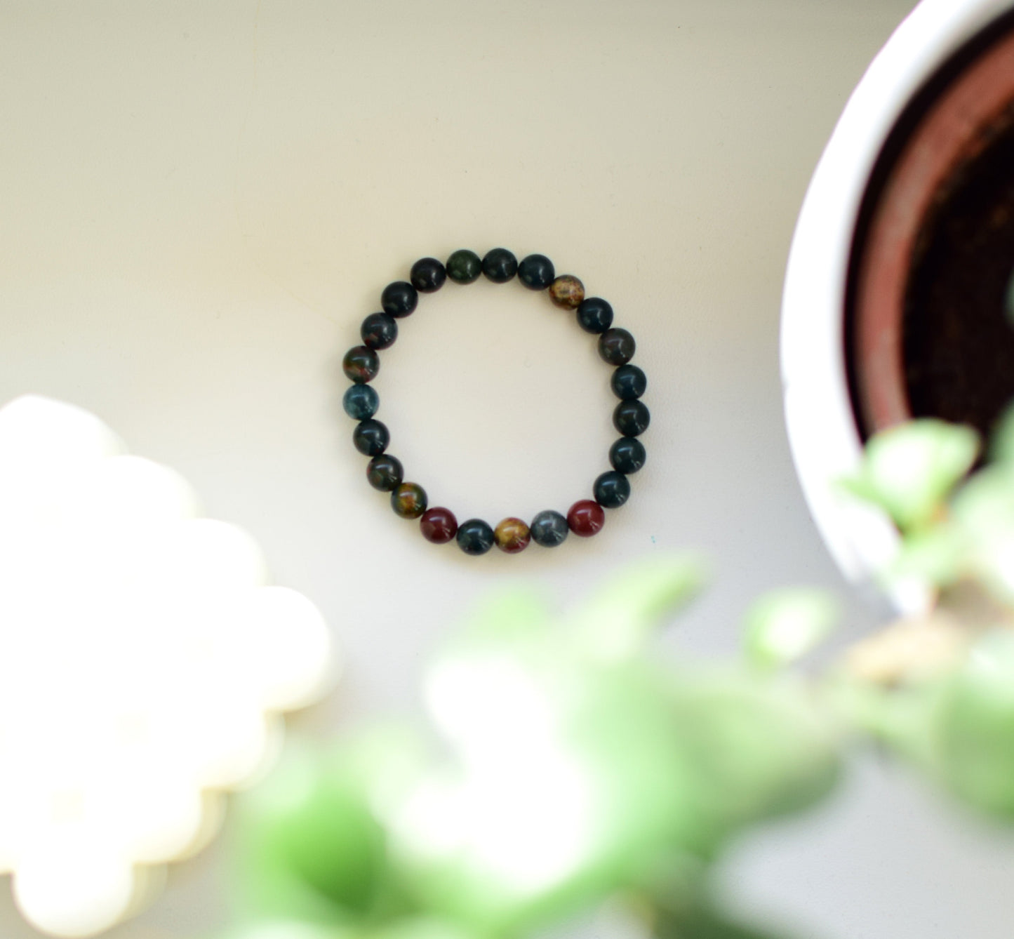 Bracciale in pietra sanguigna